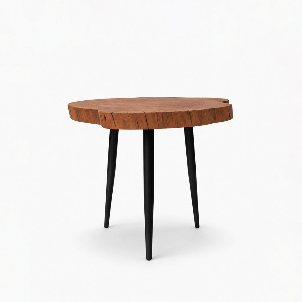 Mason Acacia Wood Side Table | Large | Dark Wood