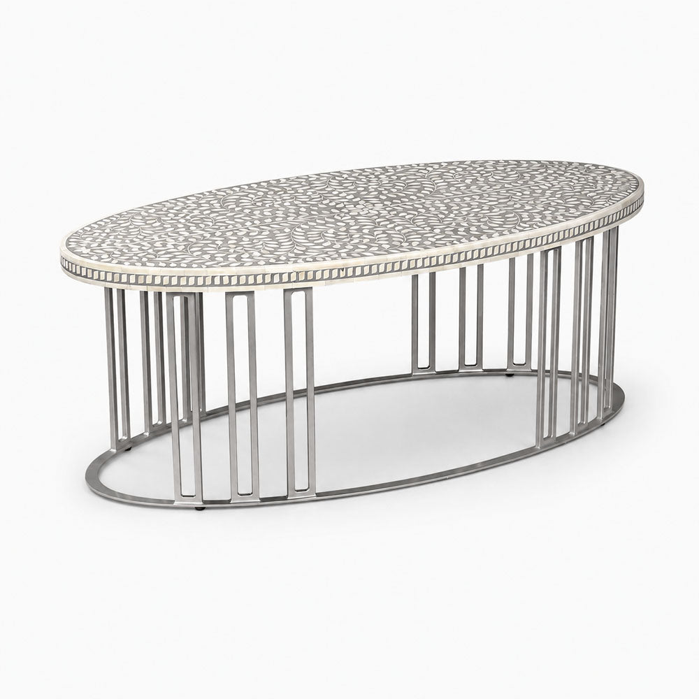 Maren Bone Inlay Coffee Table | Grey