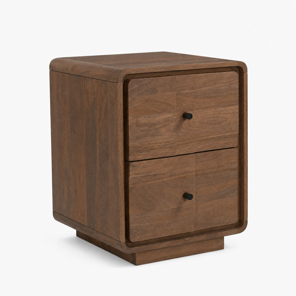 Lux Mango Wood Bedside Table | Brown