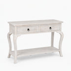 Timber Mango Wood Console Table | White