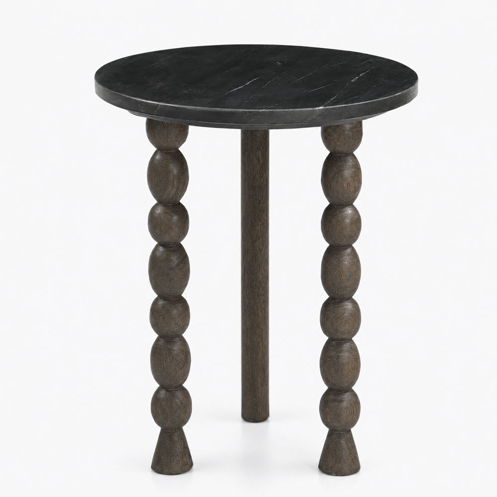 Eilidh Mango Wood Side Table | Walnut