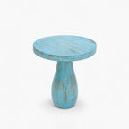 Amos Mango Wood Side Table | Blue Wash