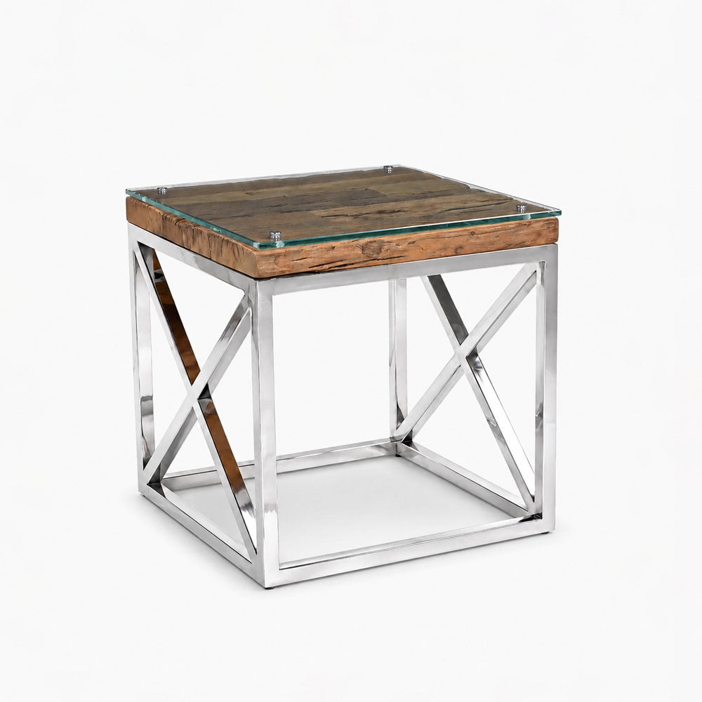 Rumi Reclaimed Wood Side Table | Natural