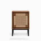 Roxana Mango Wood Side Table | Brown | Jute Side Table