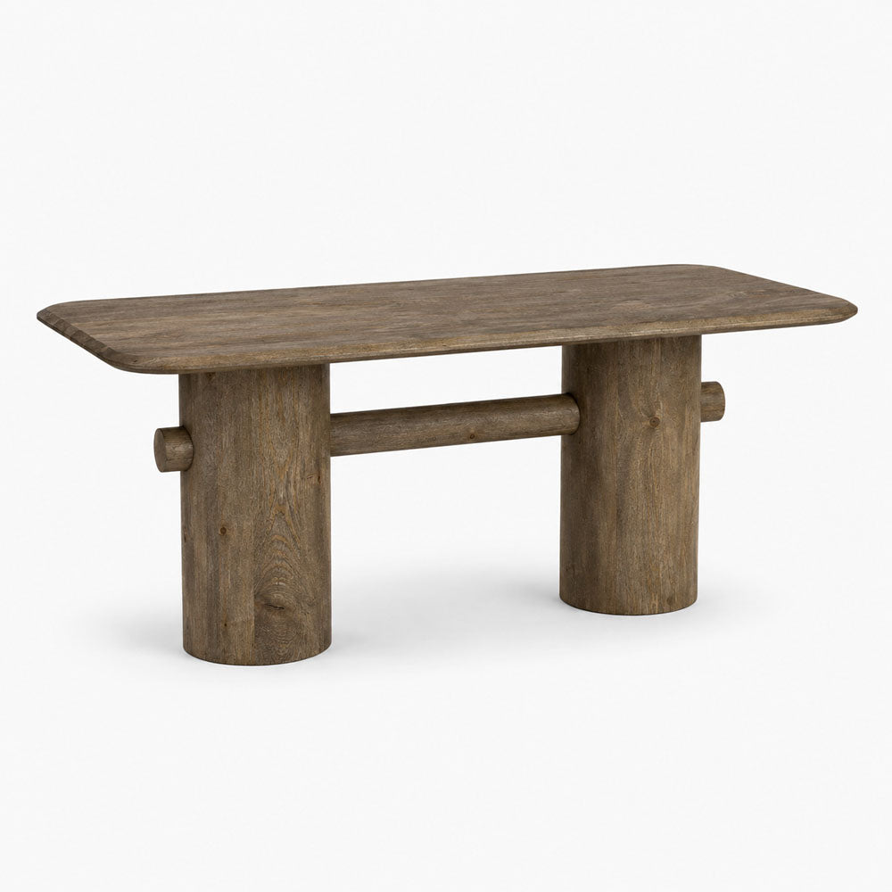 Beck Mango Wood Dining Table | Walnut