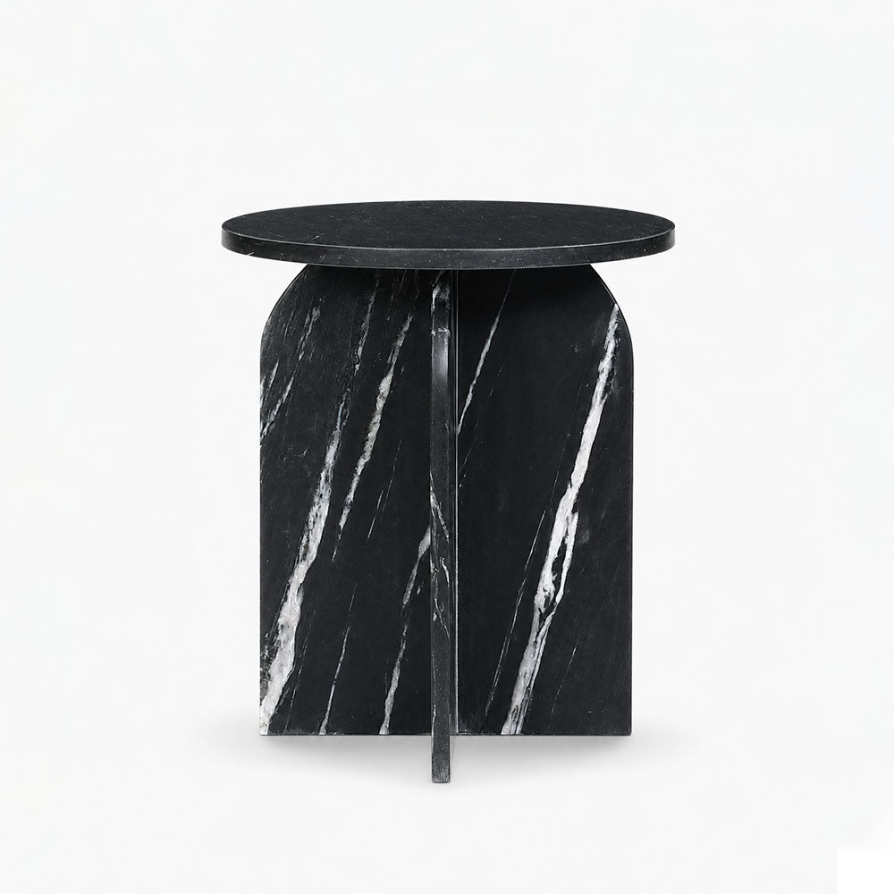 Clark Marble Side Table | Marine Black