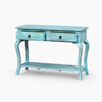 Timber Mango Wood Console Table | Blue Wash