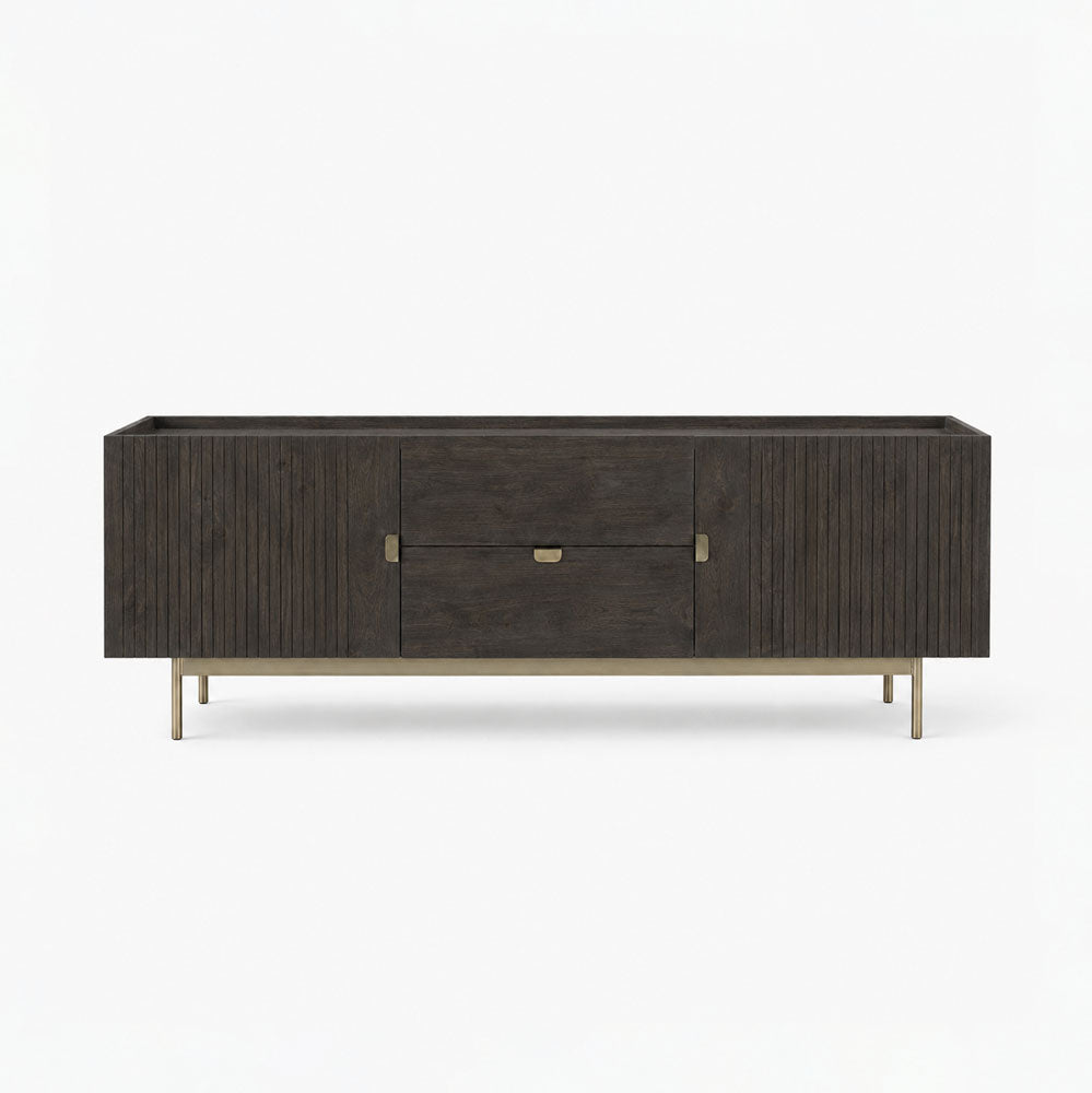 Tessa Mango Wood Media Unit | Walnut