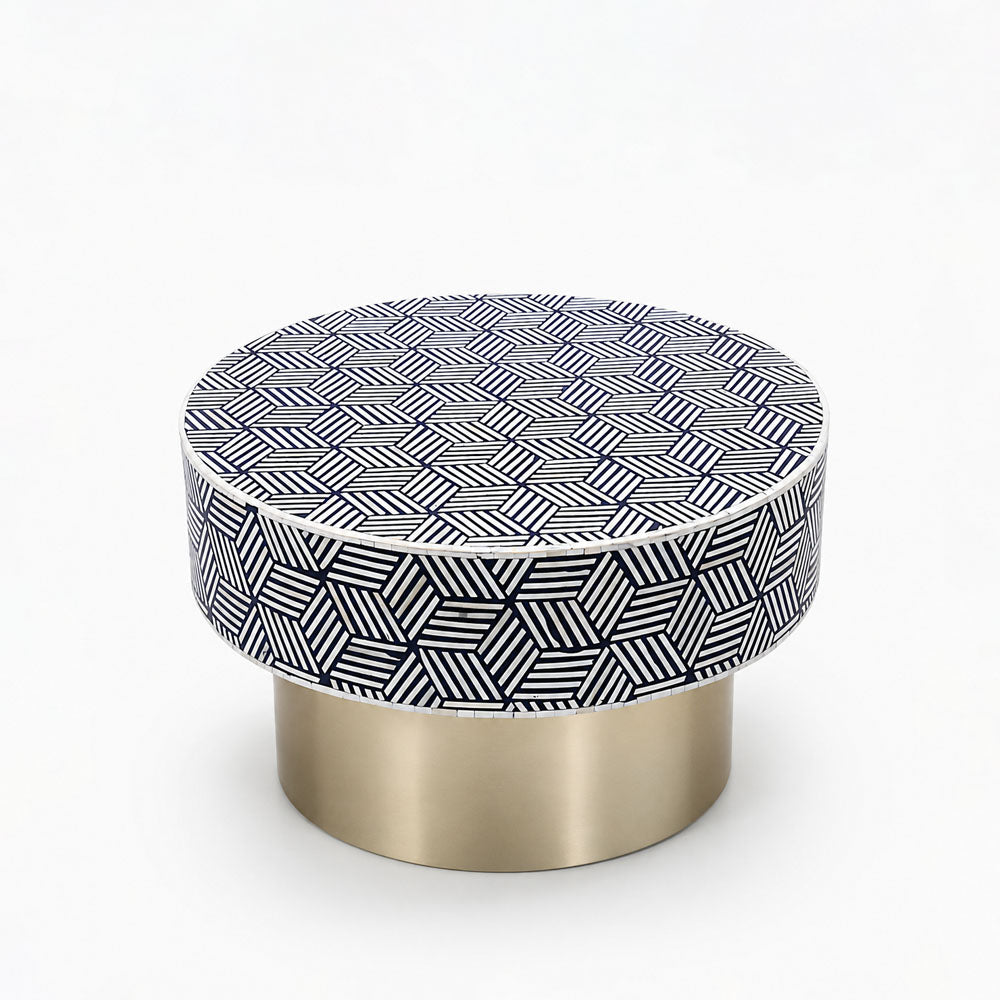 Amari Bone Inlay Coffee Table | Black