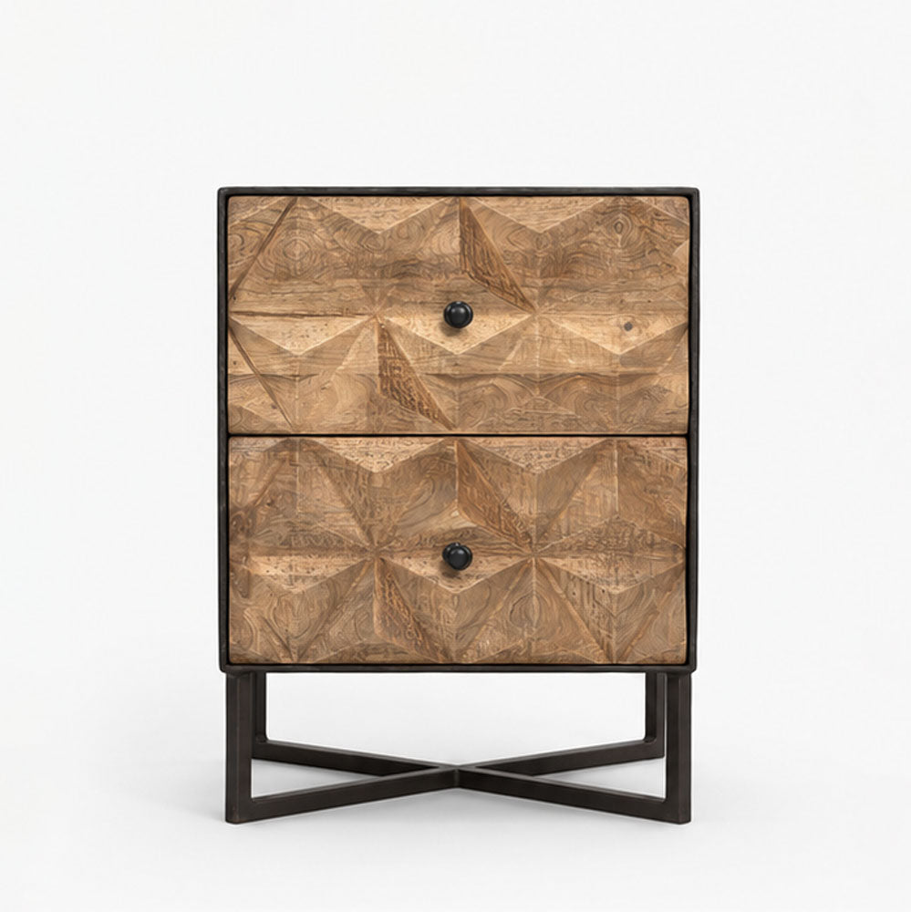 Colin Mango Wood Bedside Table | Brown