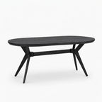 Clara Mango Wood Dining Table | Black