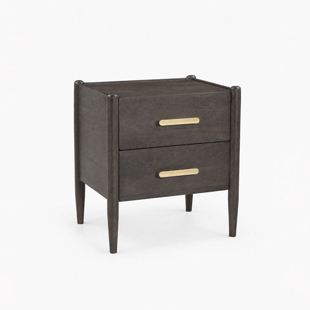 Molly Mango Wood Bedside Table | Walnut