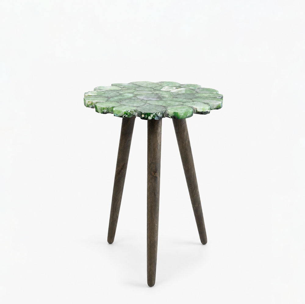Tom Acacia Wood Side Table | Green