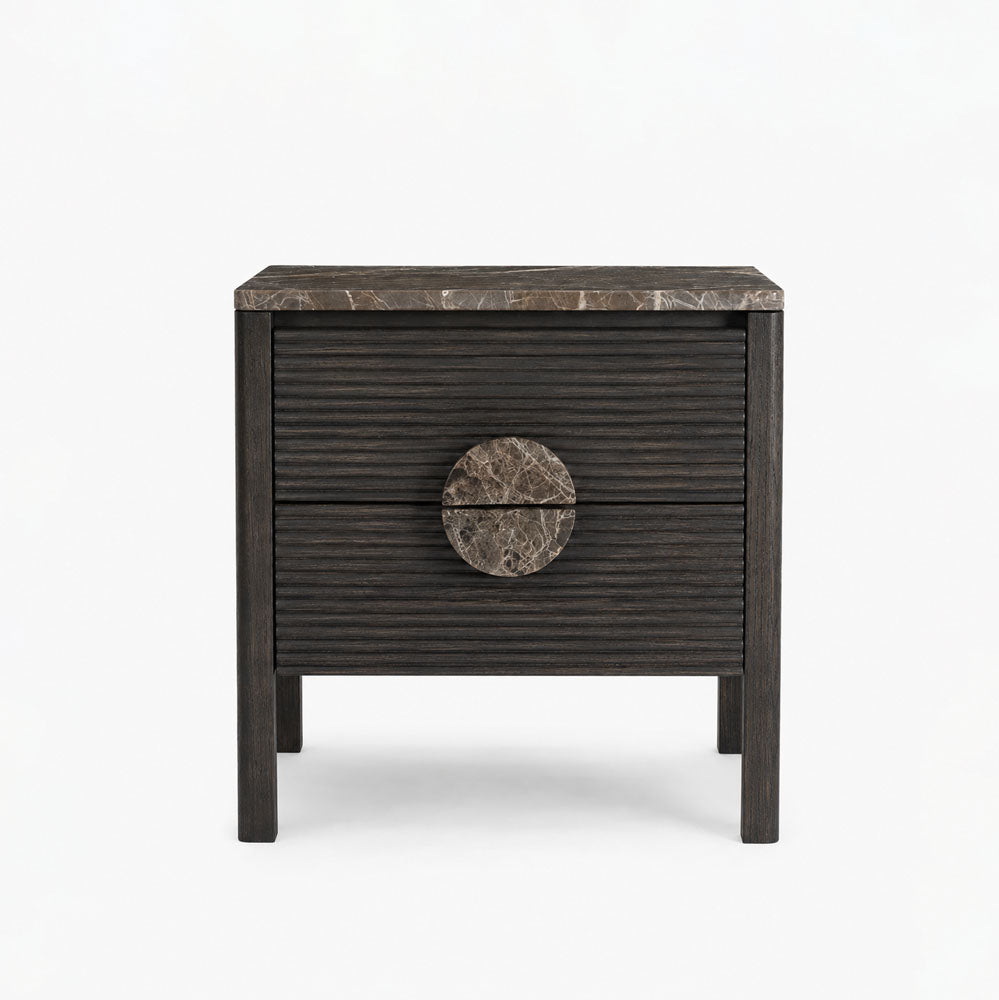 Sylvan Acacia Wood Bedside Table | Walnut