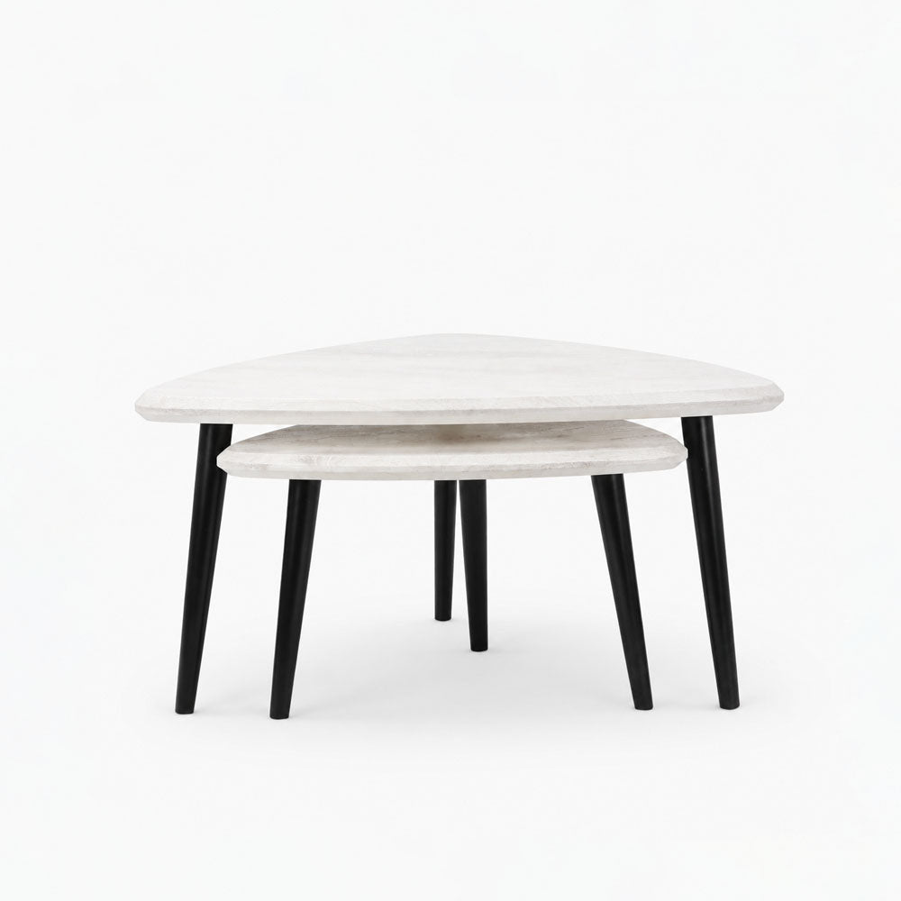 Milan Mango Wood Coffee Table | White