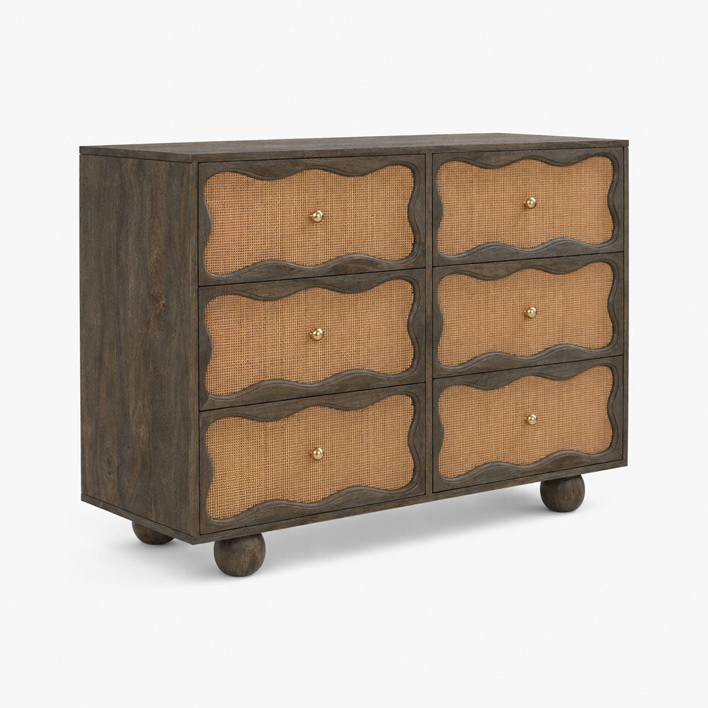 Paxton Mango Wood Drawer Chest | Walnut