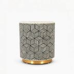 Brea Bone Inlay Side Table | Black