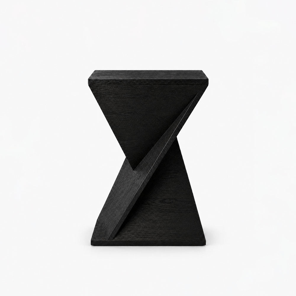 Zarek Mango Wood Side Table | Black