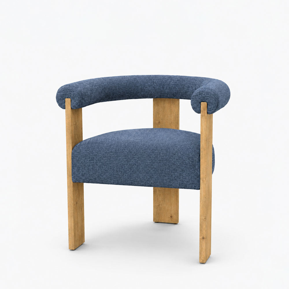 Harper Polyester Dining Chair | Blue