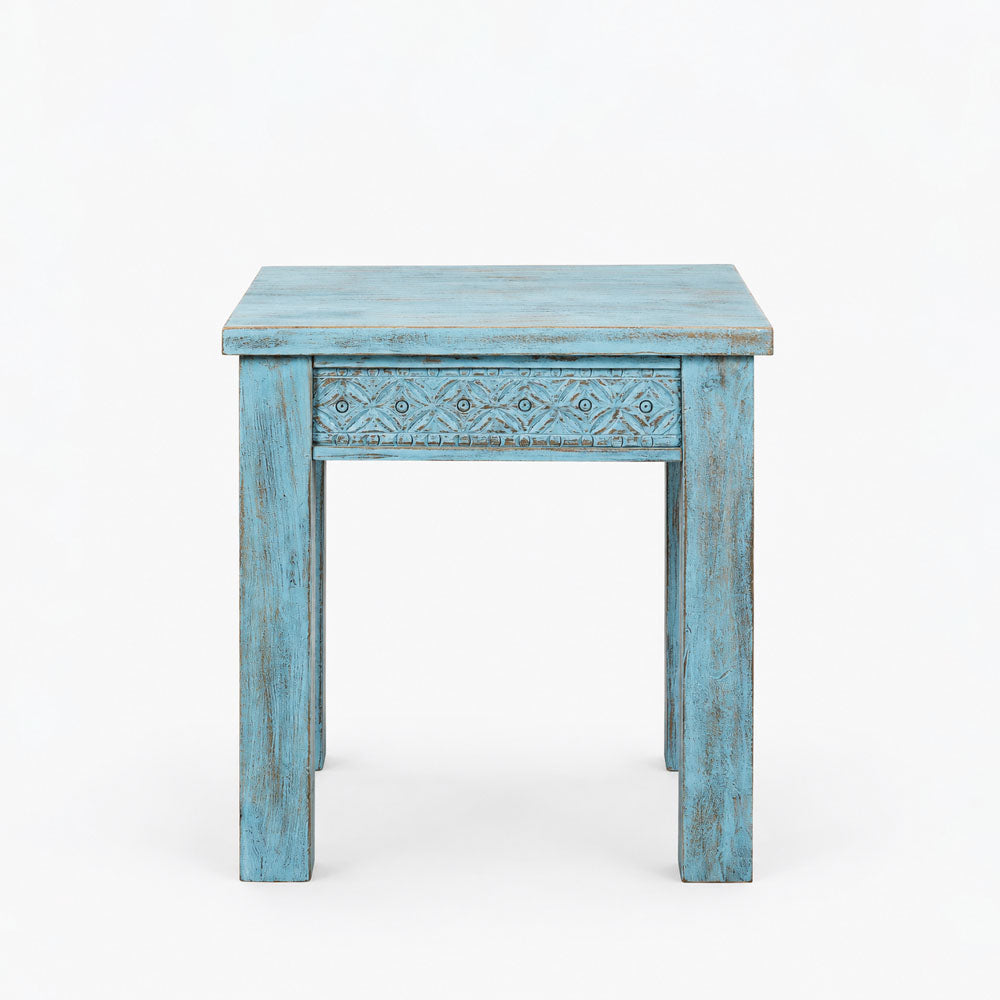 Kian Agate Side Table | Blue Wash