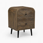 Bimini Mango Wood Bedside Table | Walnut