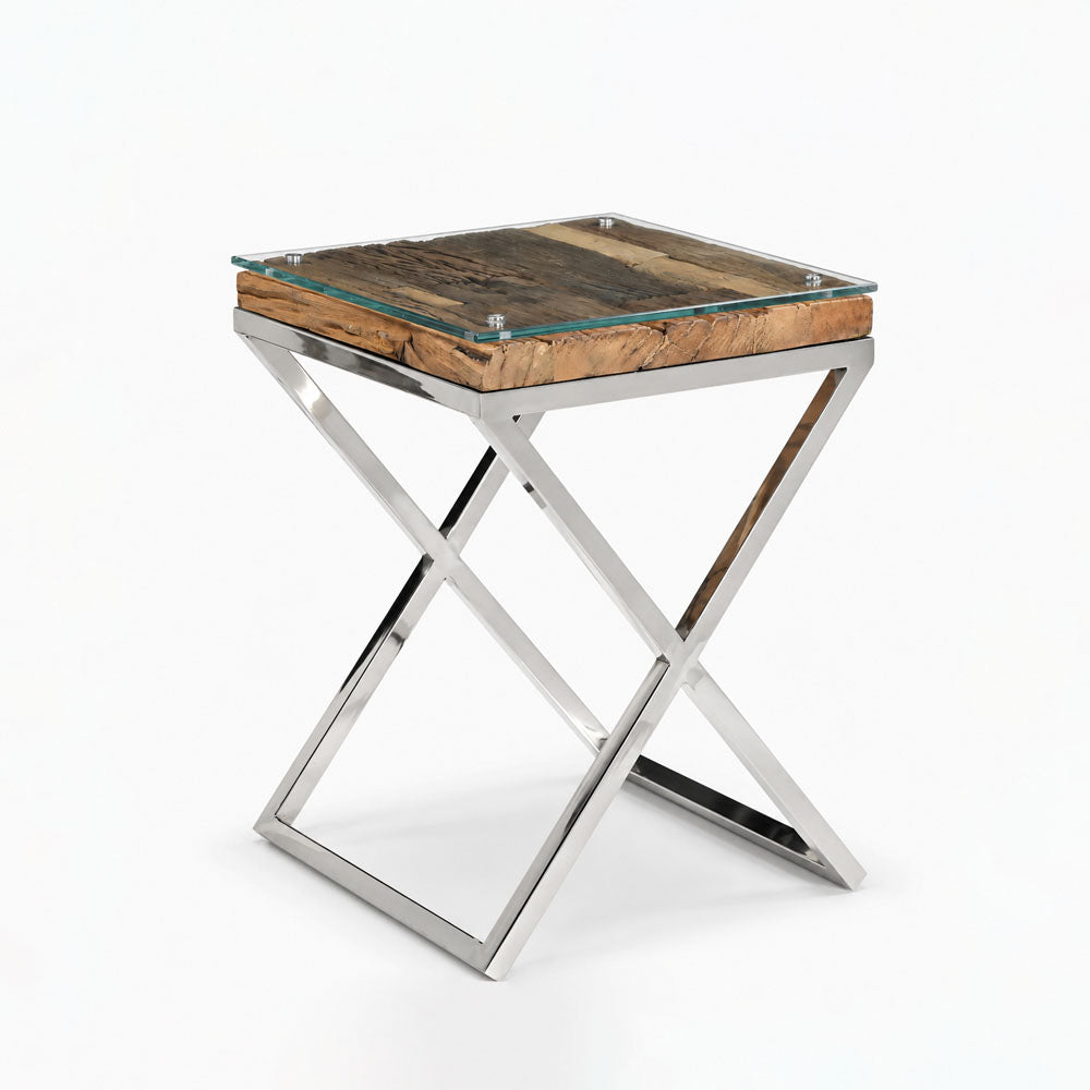 Melody Reclaimed Wood Side Table | Natural