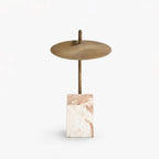 Ansel Marble Side Table | Cream | Iron Side Table