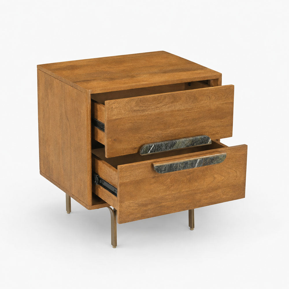 Belmont Mango Wood Bedside Table | Honey