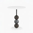 Julia Mango Wood Side Table | White