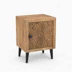 Zara Mango Wood Bedside Table | Natural