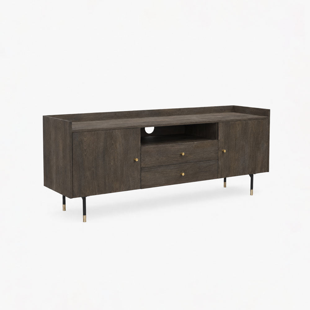 Myrna Mango Wood Media Unit | Walnut