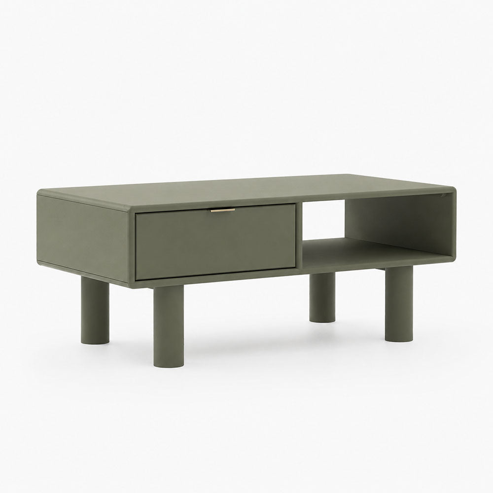 Aurelia Mango Wood Coffee Table | Green | Light Wood