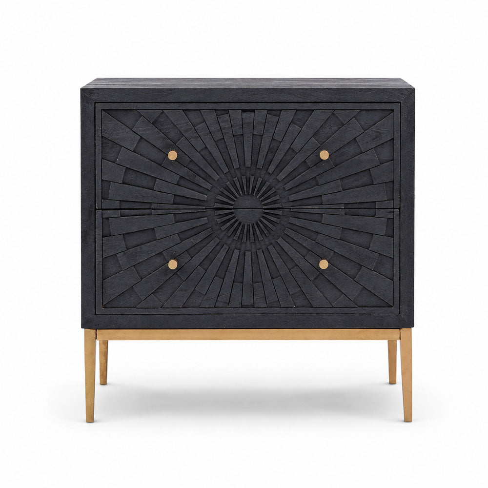 Alora Mango Wood Wooden Chest | Charcoal