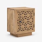 Nyla Mango Wood Bedside Table | Natural