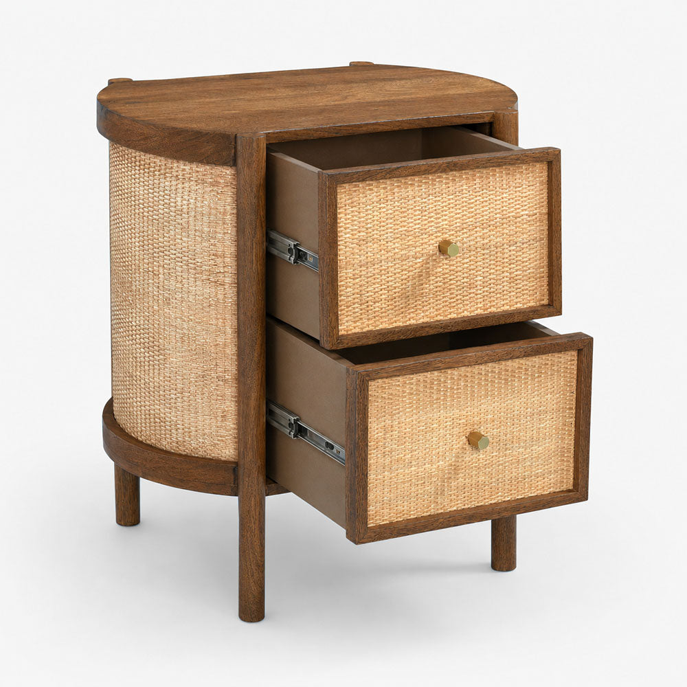 Bowen Mango Wood Bedside Table | Brown