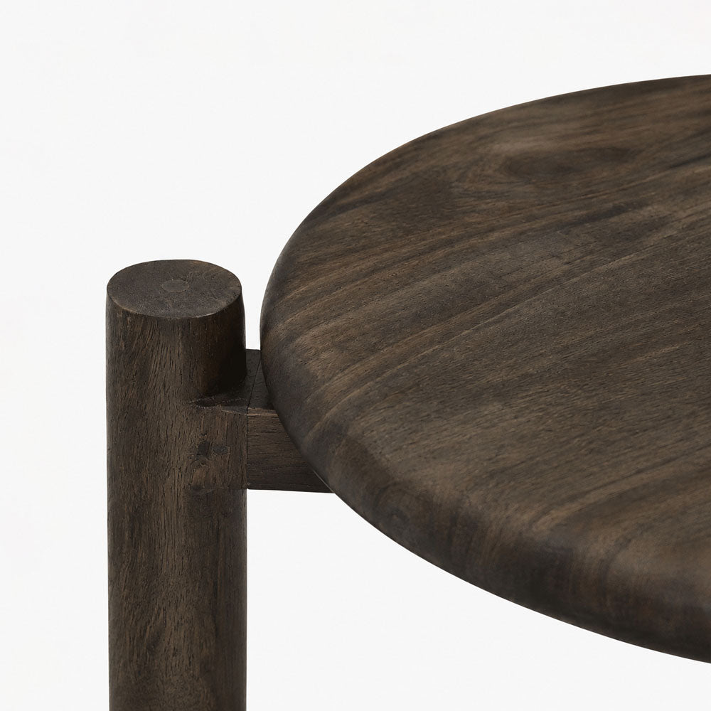 Enola Mango Wood Side Table | Walnut