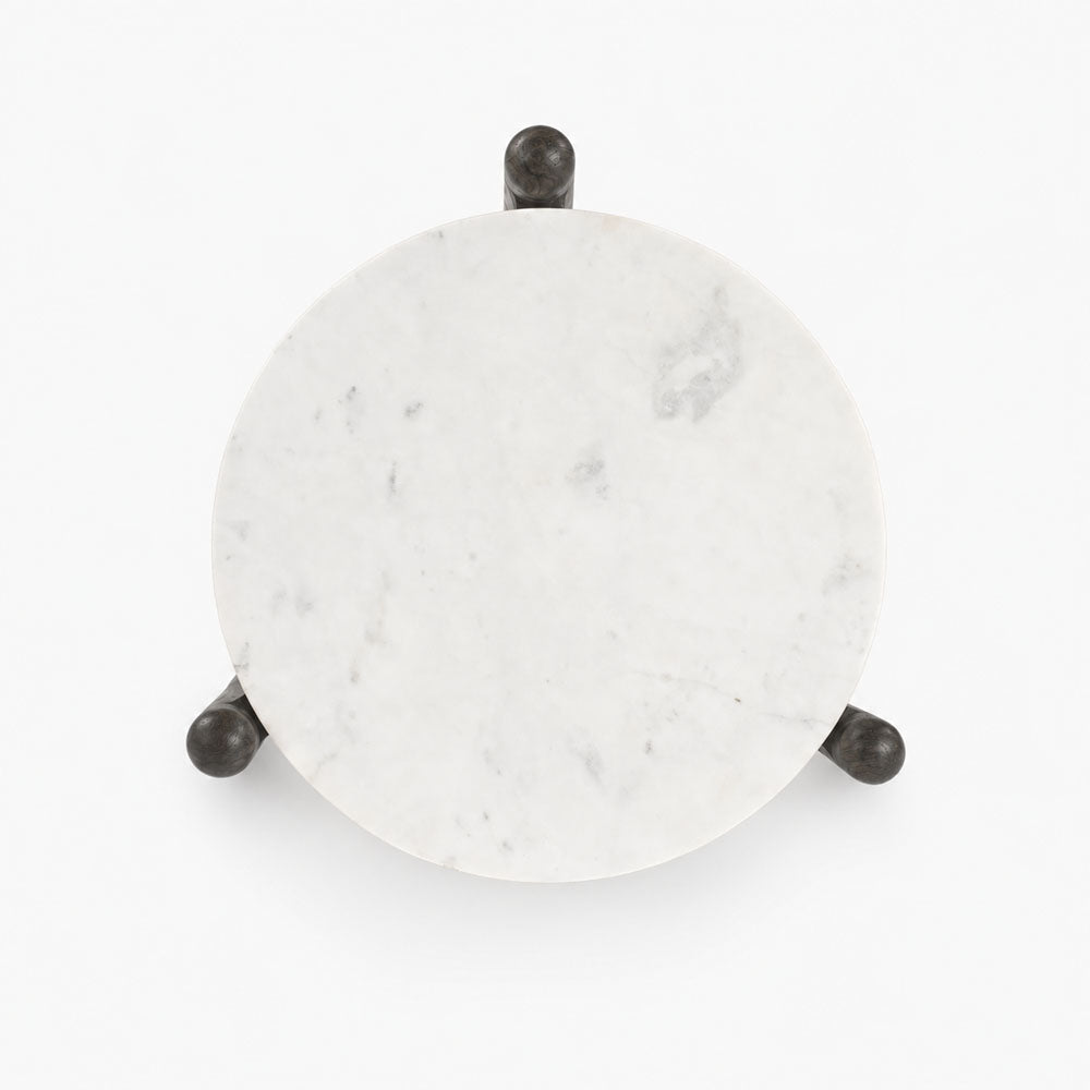 Cherie Marble Side Table | Walnut