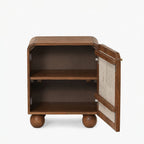 Myra Mango Wood Bedside Table | Walnut
