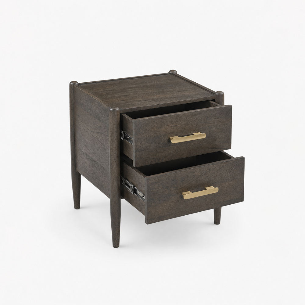 Molly Mango Wood Bedside Table | Walnut