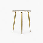 Corin Agate Side Table | White