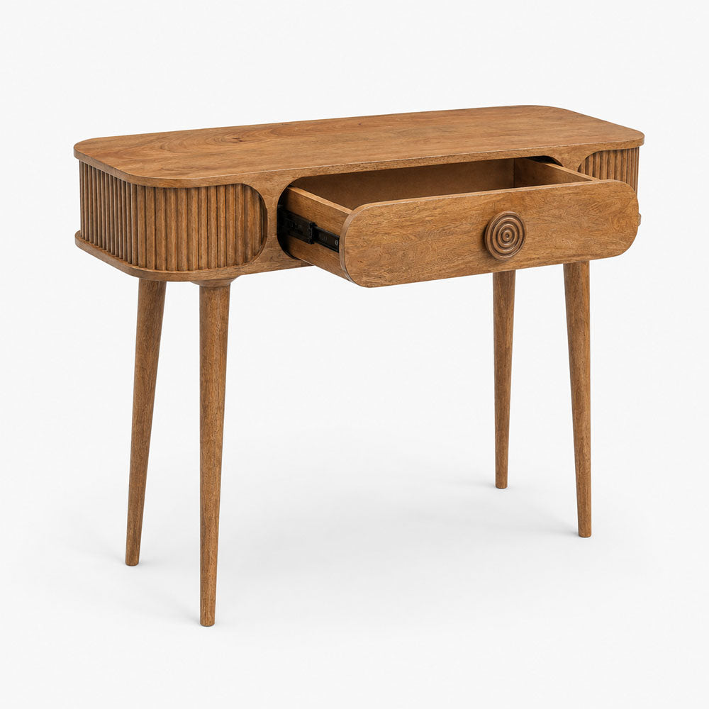 Sisal Mango Wood Console Table | Honey