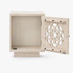 Serenity Mango Wood Bedside Table | White