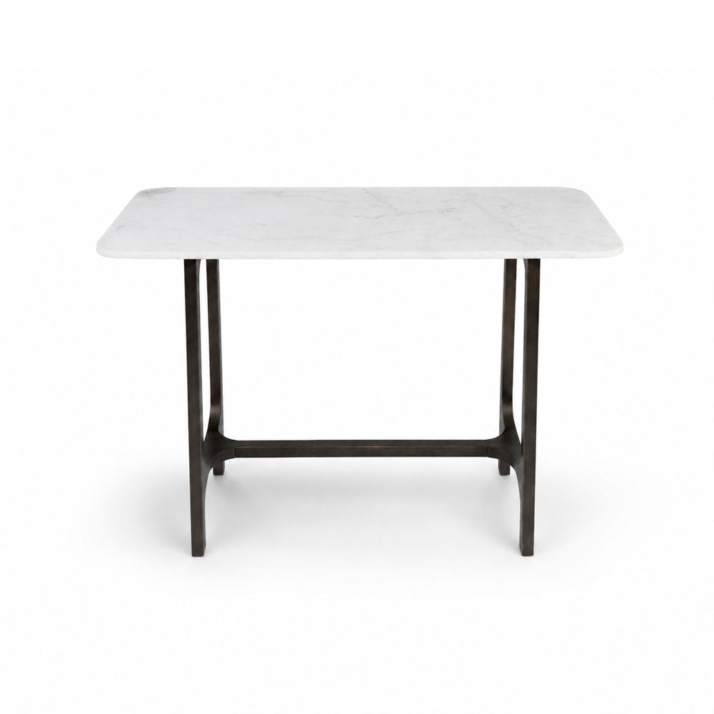 Colin Marble Console Table | White