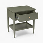 Diana Mango Wood Bedside Table | Green | Blue