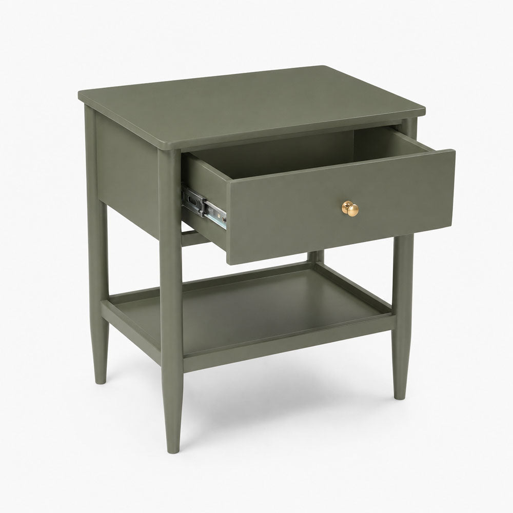 Diana Mango Wood Bedside Table | Green | Blue