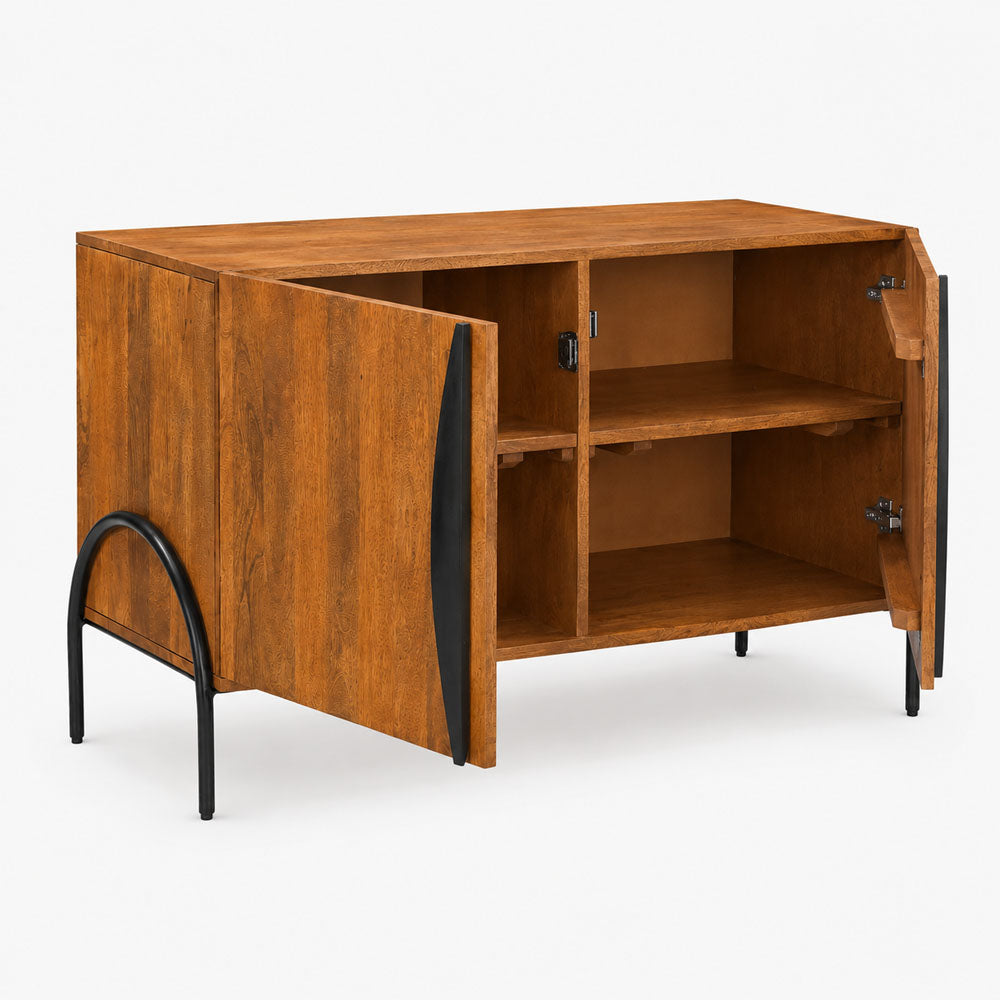 Dalton Mango Wood Cabinet | Honey