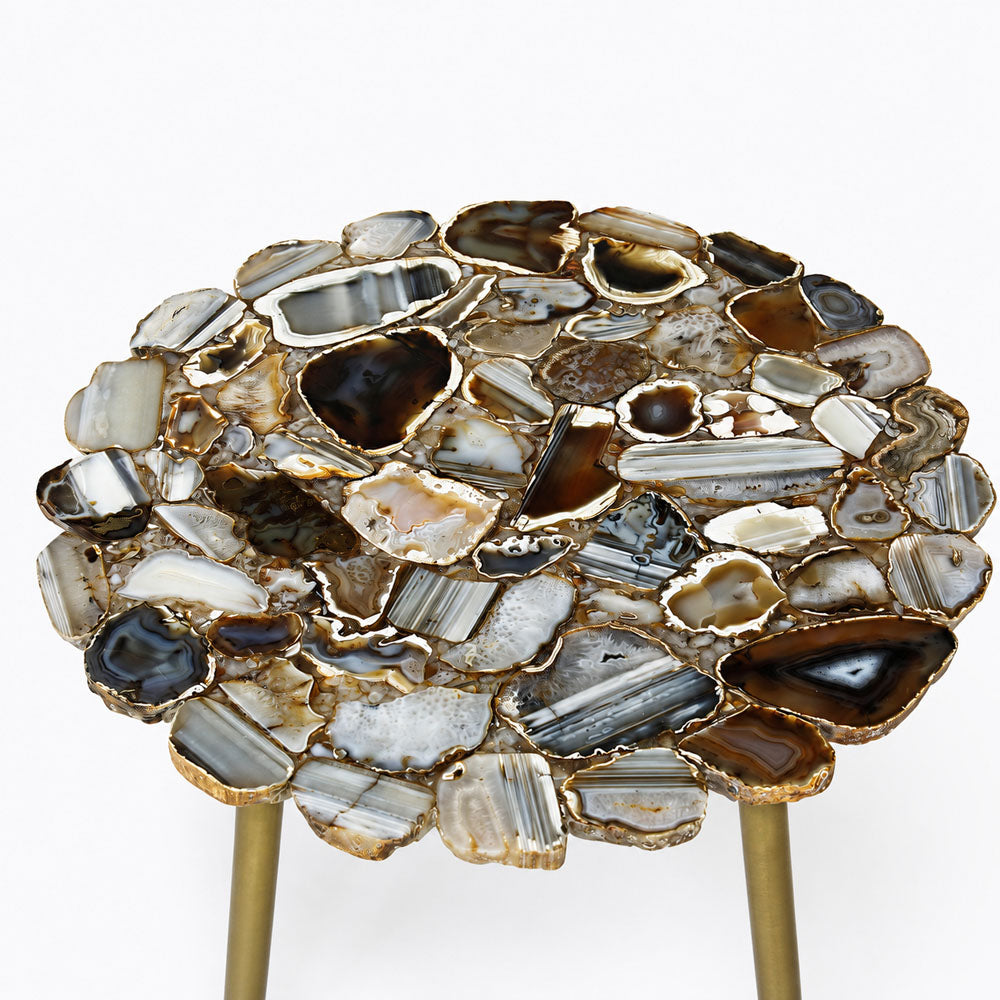 Dante Agate Side Table | Blue & Black