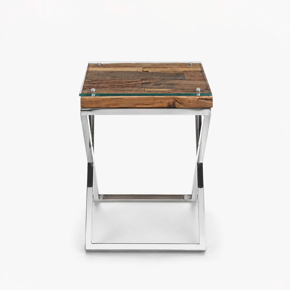Melody Reclaimed Wood Side Table | Natural
