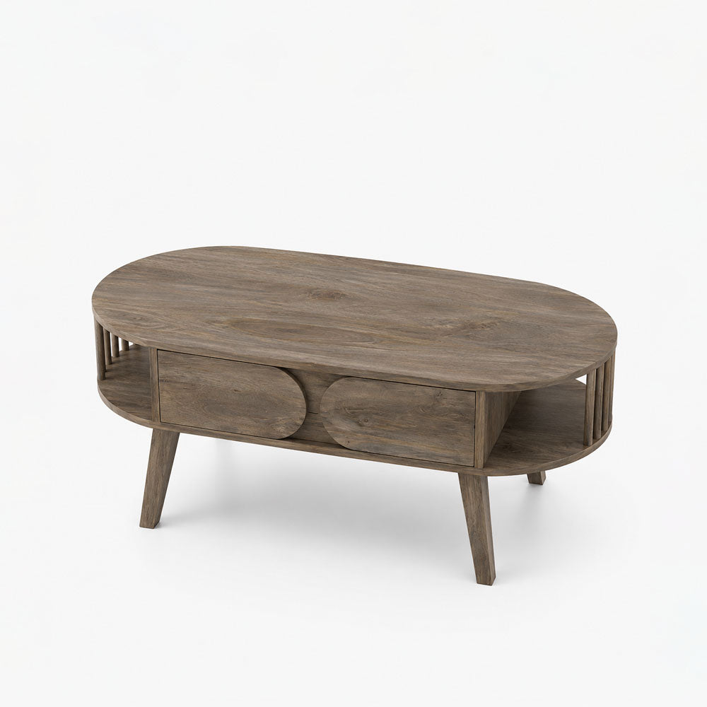 Dakota Mango Wood Coffee Table | Walnut