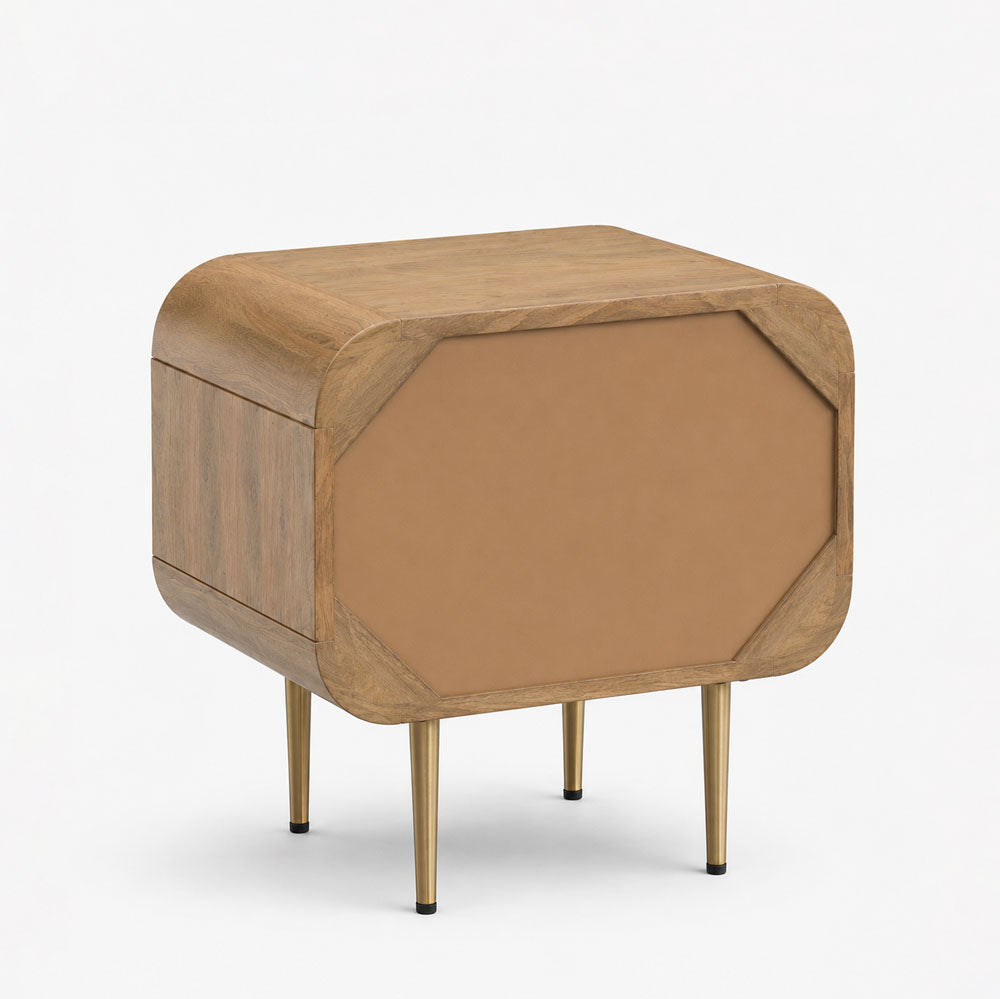Devin Mango Wood Bedside Table | Natural